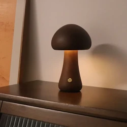 INS Wooden Cute Mushroom LED Night Light