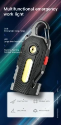 Multifunctional Emergency Light Convenient Keychain