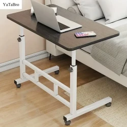 YaTaBro Adjustable Height Folding Desk with Wheels - Extra Large, Multi-Use for Bedroom, Living Room, Outdoor & Office Study