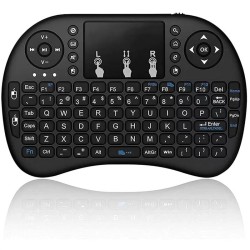 i8 Wireless Keyboard with Touchpad – 2.4GHz Mini English/Russian Keyboard & Aerial Mouse for Laptop, TV Box & Projector