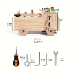 Wooden LED Switch Busy Board with Screwdriver Tool - Early Learning Toy for Youngsters, Hands-On Educational & Relax Activity