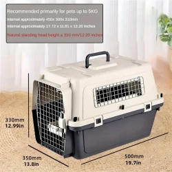 1pc A Brand New Upgraded Pet Air Travel Crate Premium Pet Airline Crate With Full Iron Mesh - International Air Travel Standard Upgrade For Professional Pet Transportation, Includes Pet Airline Crate And Portable Cat & Dog Outdoor Cages