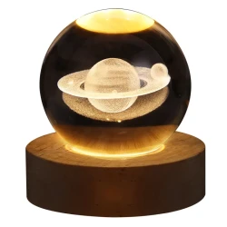 LED Night Light Galaxy Crystal Ball Table Lamp 3D