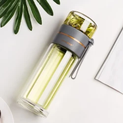 Glass Water Bottle With Tea Infuser