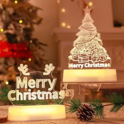 Christmas Decoration 3D Lamp Acrylic