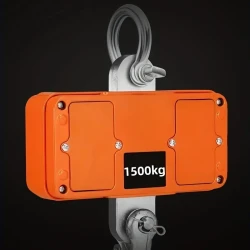 1500kg/3000lb Digital Crane Scale Industrial Heavy Duty Hanging Scale LED Display With Remote Orange