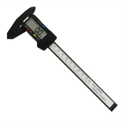 Digital Electronic Caliper with Large LCD Screen - Precision Carbon Fiber Measuring Tool, Micrometer Ruler, 0-150mm Range, Button Battery Included, for Jewelry Sizing & Craft Measurements