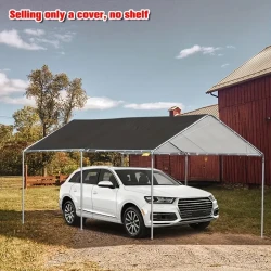 1pc Heavy Duty Waterproof Car Canopy Car Garage Roof Cover, Car Shade Tent Waterproof Fabric Canopy Only Top Cover, No Frame