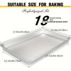 Commercial-Grade Aluminized Steel Baking Trays - Durable, Non-Stick, and Heat Resistant for Perfect Baking Results