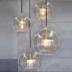 Creative Bar Restaurant Glass Jellyfish Chandelier