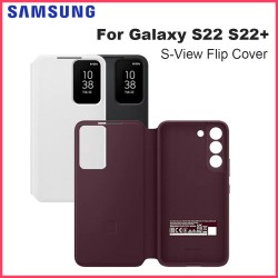 Original Samsung Clear View S-View Flip Cover for Galaxy S22/S22+