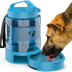 Dog Water Bowl Dispenser, Dog Water Bowl Travel For Camping Dog Park Hiking, 74oz Dog Water Dispenser With Pull-Out Travel Water Bowl For Small Medium And Large Dogs