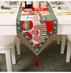 Christmas Decorations Knitting Cloth Table Flag