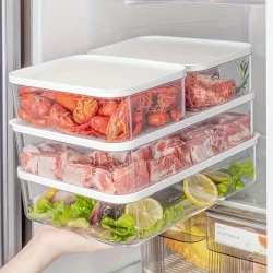 4-Pack 1200ml Plastic Refrigerator Storage Containers