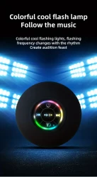 Portable Wireless Speaker With Suction Cup, USB Rechargeable Black Speaker With 2 Hours Play Time 3.7V/ 400mah Battery 5.0 Wireless Version Life For Parties