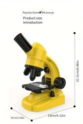 1600X HD Microscope - High-Powered Scientific Instrument for Christmas, Educational Toy and Biological Study, Object Magnifier with 2 AA Batteries Required