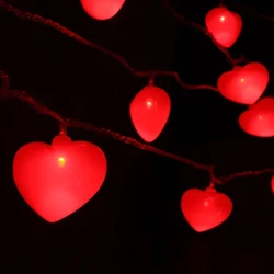 Room Party Decoration Love Heart Lighting Chain Red Led Atmosphere Light