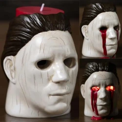 Tears Red Candle Party Horror Element Creative Person Head Candlestick Decoration