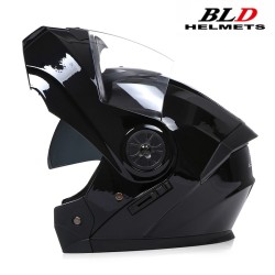 BLD Personalized Full Face Motorcycle Helmet – Dual Lens Flip-Up Helmet