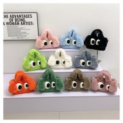 Cute Cartoon Big Eyes Dog Plush Bags For Women Winter Fashion Chains Handbags Designer Personalized Shoulder Crossbody Bag