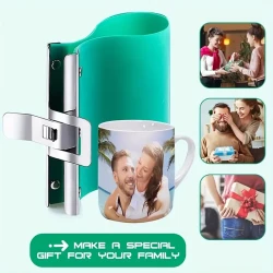 POPMISOLER 3PCS Silicone Mug Clamps - BPA-Free, Non-Slip, Durable 3D Sublimation Wraps for 11, 12, and 15 Oz Mugs