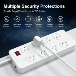 Power Strip with 8 AC Outlets