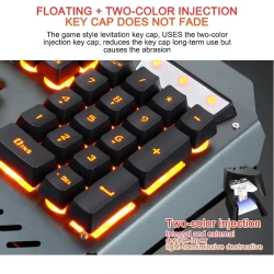 ErgonomicWired Gaming Keyboard with RGB Backlight Phone Holder