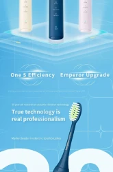 Sonic Electric Toothbrush with 5 Modes, USB Charging, Low Noise Soft Bristle, Automatic Design, Rechargeable 750mAh Li-Polymer Battery, IPX7 Waterproof, 30,000 VPM - HX2471 by Well-Known Dutch Technology Brand