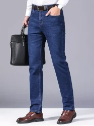 Mens Premium Stretch Jeans - Flexible Comfort for Semi-Formal Workdays - Seasonal Style for Fall Winter