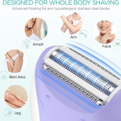 Kemei 4-in-1 Women Epilator and Electric Shaver