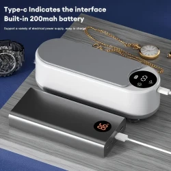 Denture Cleaner With Built-in Lithium Battery - Portable Ultrasonic Cleaning Machine For Dentures, Jewelry, Glasses, And Watches