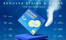 Cleaning Tablets, Foaming Orthodontic Cleaning Tablets, Fast Sterilization, Refreshing, Suitable for Full Dentures and Partial Dentures