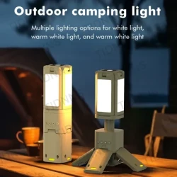 14000mAh Rechargeable Outdoor Hiking Fishing Tent Lamp 6000 LM Super Bright Magnetic Rotatable Telescopic LED RV Camping Lantern