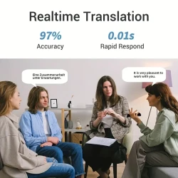 137-Language Instant Smart Voice Translator - Real-Time Bi-Directional Translation & APP Display, User-Friendly for Android/iOS Device Owners, Ideal for Travel & Business