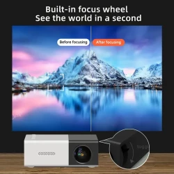 Mini Projector Portable AU PlugOutdoor Movie Projector Compatible With USB AV TV Box, Laptop, Android/IOS, And Memory SD Card - Enhance Your Movie TV And Gaming Experience For Office School Meeting