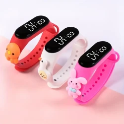 Cute Doll Cartoon LED Watch Set