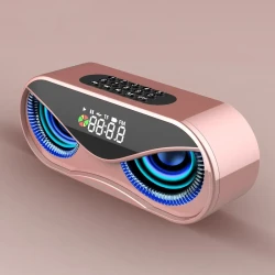 Colorful lights, dual speakers, digital buttons,