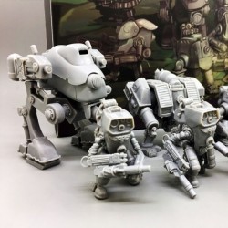 Bare parts suit of military mecha model