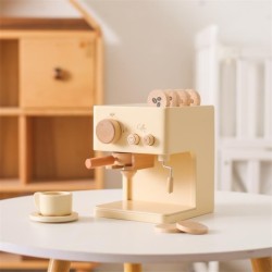 Children's Simulation Coffee Machine Suit Baby Wooden Puzzle Early Educational Building Block Toys