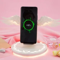 Universal Colorful LED Angel Wings Qi Wireless Charger