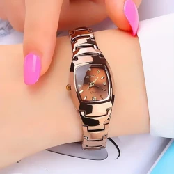 Square Rhinestone Quartz Watch for Women