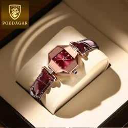 POEDAGAR Women's Luxury Polygon Quartz Watch