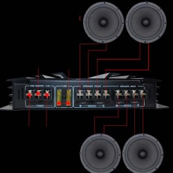 DI car audio subwoofer four-channel power amplifier 4 channel high-power power amplifier board 12V