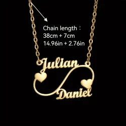 Customized Julian Daniel Heart Pendant Necklace