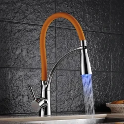 Kitchen faucet with cold tropical lamp