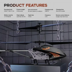 3.5 Channel SYMA Q20 Remote Control Helicopter with Gyro Stabilizer, One Key Take Off/Landing, High & Low Speed for Beginner