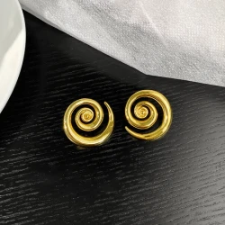 Geometric Rotation 18K Gold Earrings