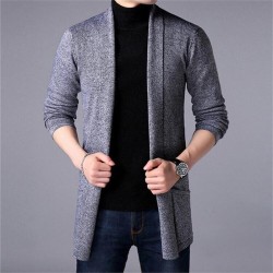 Men’s Slim Long Knitted Sweater Coat