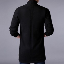 Men’s Slim Long Knitted Sweater Coat