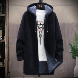 Men’s Slim Fit Hooded Knitted Sweater Coat